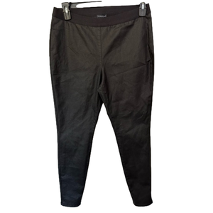 NWOT Eileen Fisher - Black Pull On Coated Organic Cotton pants size Medium